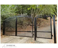 Custom Metal Driveway Gates, DIY Friendly Install + Free Delivery - $2,969